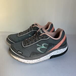 Gdefy Women’s Athletic Walking Shoes Gray Orange Mesh Comfort Sneakers Size ~9